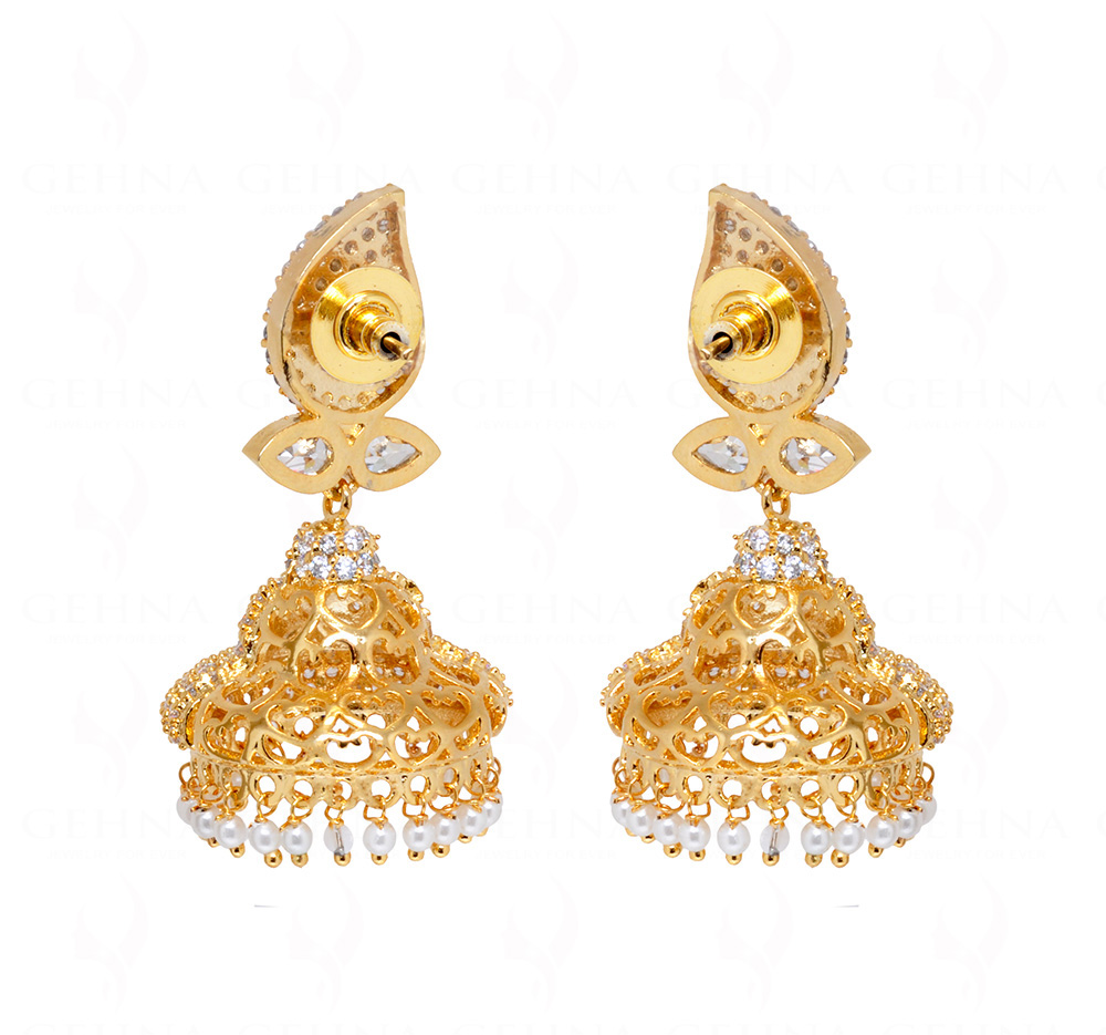 TFC Daisy Pearl Gold Plated Earrings
