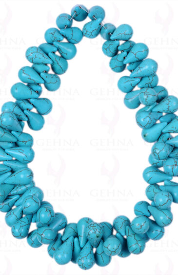 Turquoise Gemstone Drop Shaped Side Drilled Bead Strand NS-1255
