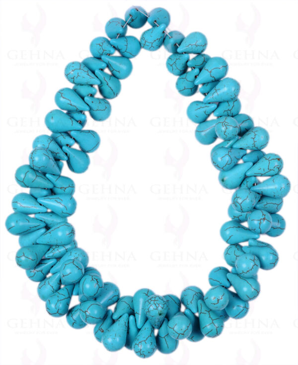 Turquoise Gemstone Drop Shaped Side Drilled Bead Strand NS-1255