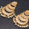 Traditional Pearls Beaded Gold Plated Dangle Earrings FE-1256