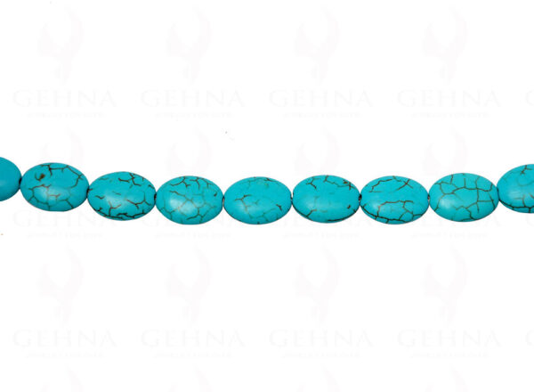 Turquoise Gemstone Oval Shaped Cabochon Bead String NS-1256