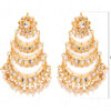 Traditional Pearls Beaded Gold Plated Dangle Earrings FE-1256