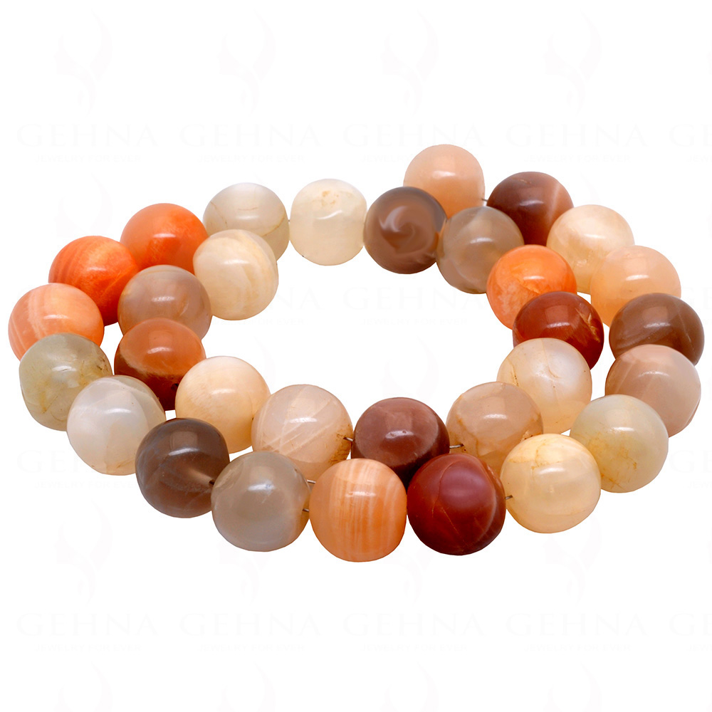 Multi Color MooNS-tone Gemstone Round Shaped Bead Strand NS-1257