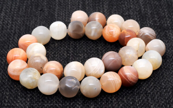 Multi Color MooNS-tone Gemstone Round Shaped Bead Strand NS-1257