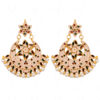 Pearl & Topaz Studded Traditional Chandbali Dangle Earrings FE-1258