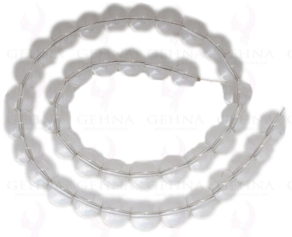 10 MM Rock-Crystal Gemstone Round Cabochon Bead Strand NS-1259