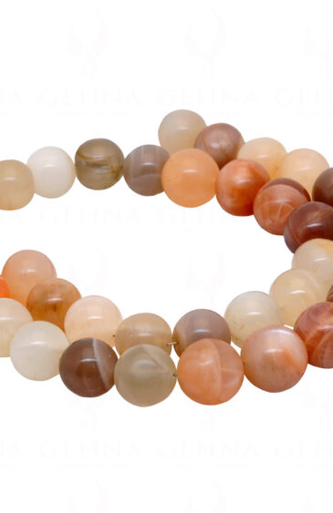 10 MM Multi Color MooNS-tone Gemstone Round Cabochon Bead Strand NS-1260