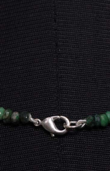 Emerald Shaded Gemstone Faceted Bead Necklace NP-1260