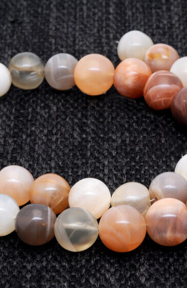 10 MM Multi Color MooNS-tone Gemstone Round Cabochon Bead Strand NS-1260
