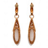 White Moon Dangle Pearl Elegant Pair Of Earrings FE-1260