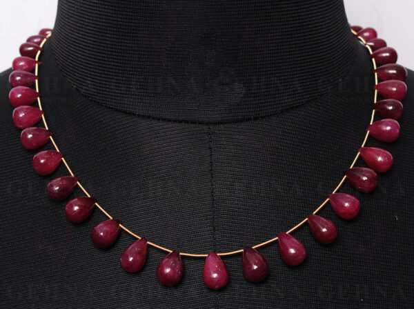 Ruby Drops Shaped Gemstone Necklace NP-1264