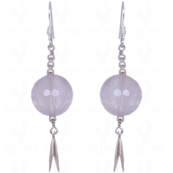 Rose Quartz Gemstone Earrings Made In .925 Solid Silver ES-1265