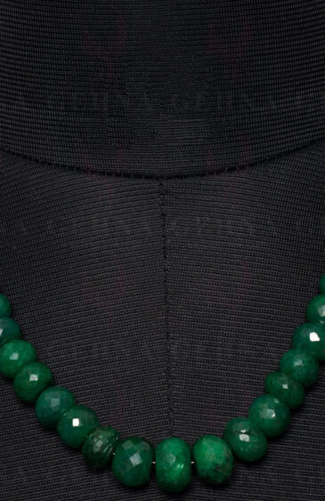 Emerald Gemstone Faceted Bead Necklace NP-1265