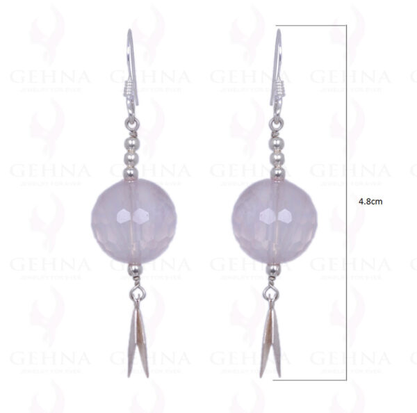 Rose Quartz Gemstone Earrings Made In .925 Solid Silver ES-1265