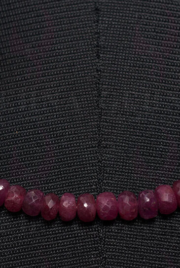 Ruby Gemstone Faceted Bead Necklace NP-1266