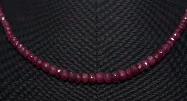 Ruby Gemstone Faceted Bead Necklace NP-1266