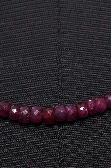Ruby Gemstone Faceted Bead Necklace NP-1268