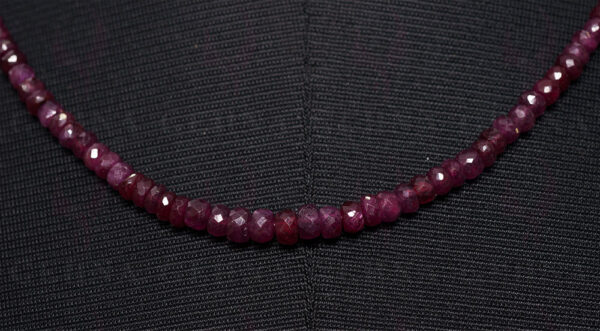 Ruby Gemstone Faceted Bead Necklace NP-1268