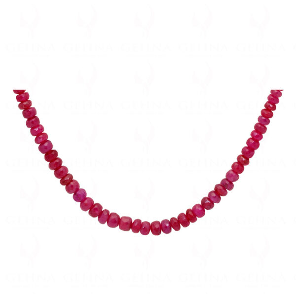 Ruby Gemstone Faceted Bead Necklace NP-1269