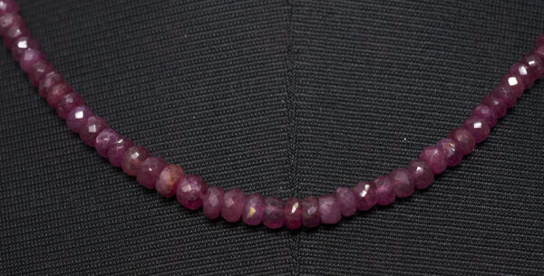 Ruby Gemstone Faceted Bead Necklace NP-1269