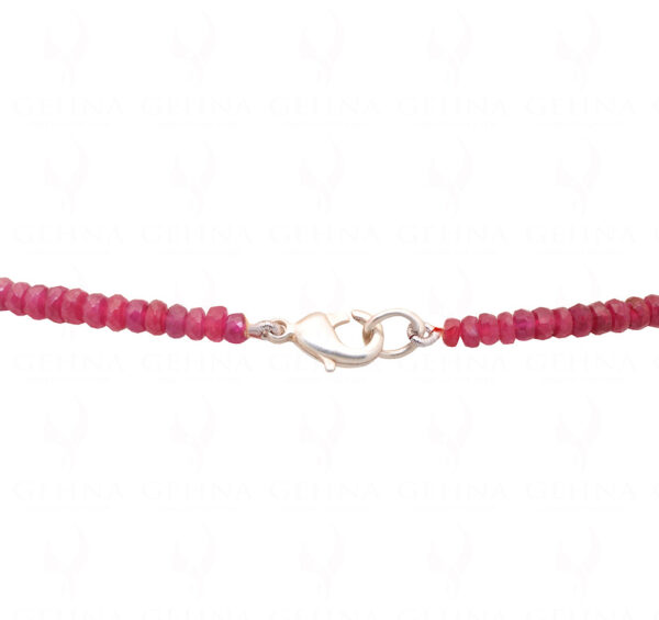 Ruby Gemstone Faceted Bead Necklace NP-1269