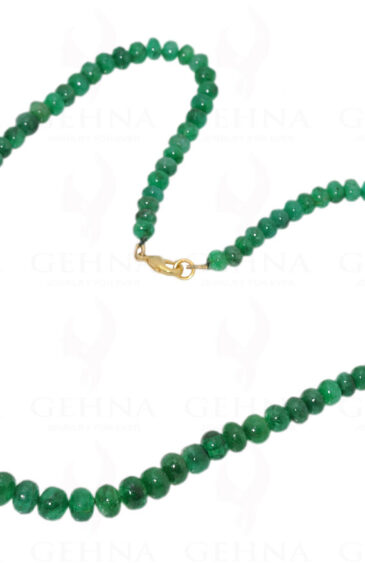 Emerald Gemstone Round Cabochon Bead Necklace NP-1270