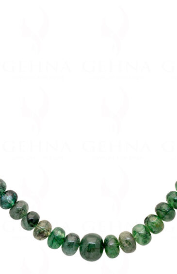 Emerald Gemstone Round Cabochon Bead Necklace NP-1272