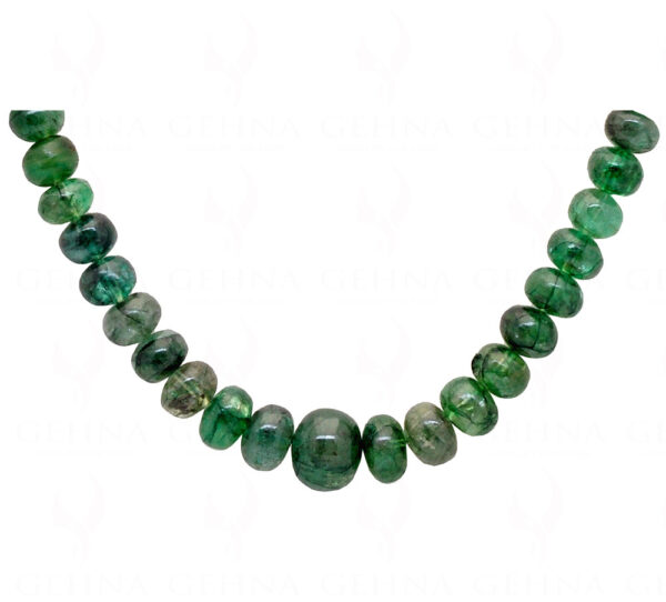 Emerald Gemstone Round Cabochon Bead Necklace NP-1272