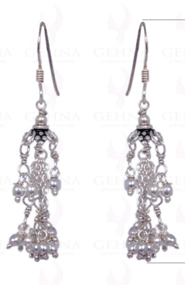 .925 Sterling Silver Round Bead Earrings ES-1275