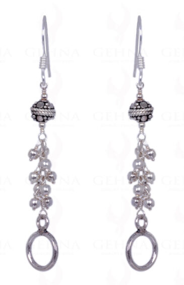 Round Silver Bead Earrings Made In .925 Solid Silver ES-1278
