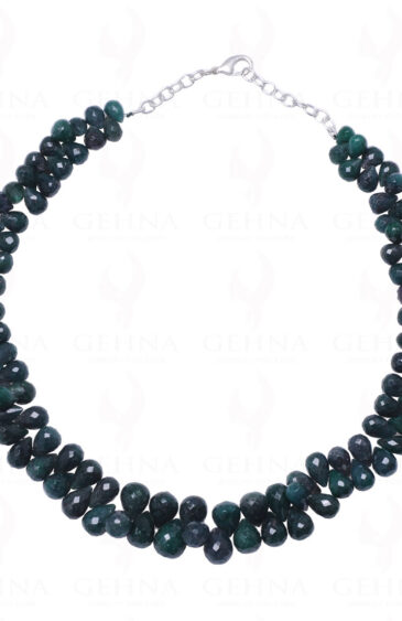 Emerald Gemstone Faceted Drop Shaped Necklace NP-1280