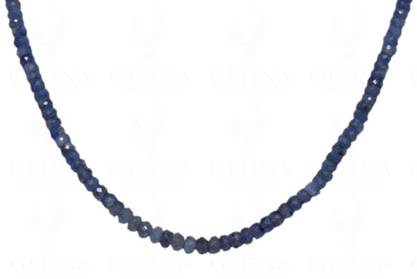 Blue Sapphire Gemstone Studded Faceted Bead Necklace NP-1281