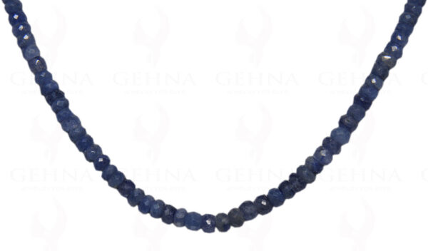 Blue Sapphire Gemstone Studded Faceted Bead Necklace NP-1283