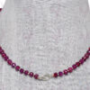 Ruby & Emerald Gemstone Studded Faceted Bead Necklace NP-1285