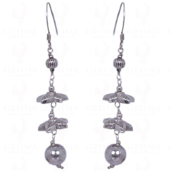Silver Seamless Beads Earrings Made In .925 Solid Silver ES-1286