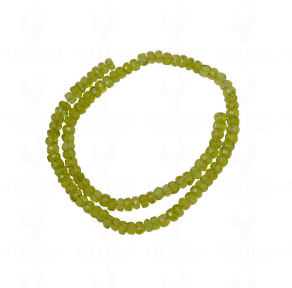 5 MM Peridot Gemstone Round Faceted Bead Strand Necklace NS-1287