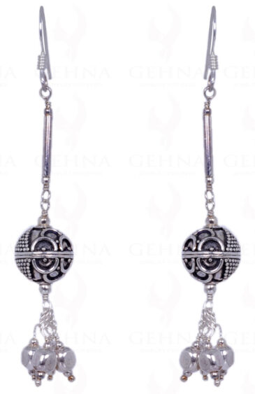 Silver Bali Beads Earrings Made With .925 Solid Silver ES-1290
