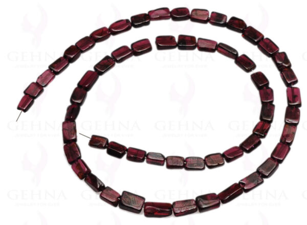 Red Garnet Gemstone Square Shaped Bead Strand Necklace NS-1290