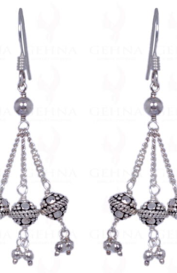 Silver Bali Beads Earrings Made In .925 Solid Silver ES-1291