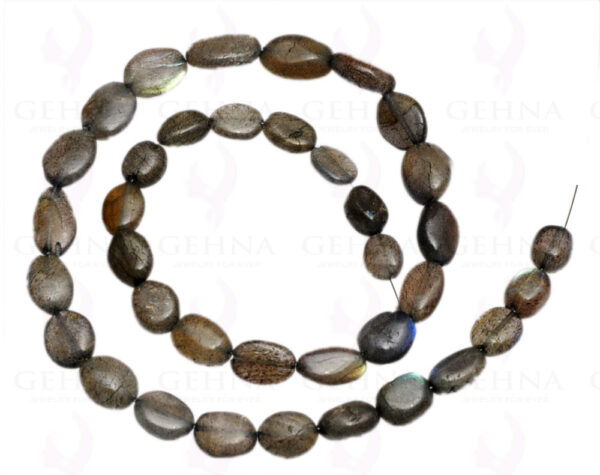 Labradorite Gemstone Oval Shaped Tumble Strand Necklace NS-1294