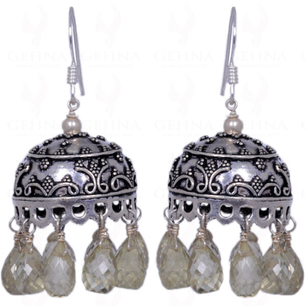 Lemon Topaz Gemstone Drops Earrings Made In .925 Sterling Silver ES-1303