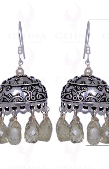 Lemon Topaz Gemstone Drops Earrings Made In .925 Sterling Silver ES-1303