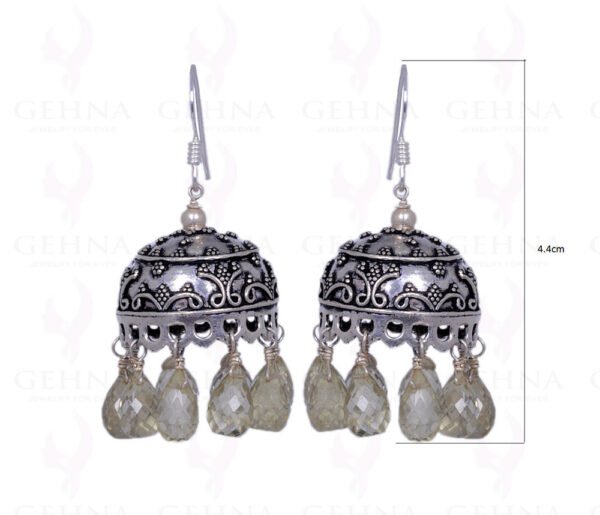 Lemon Topaz Gemstone Drops Earrings Made In .925 Sterling Silver ES-1303