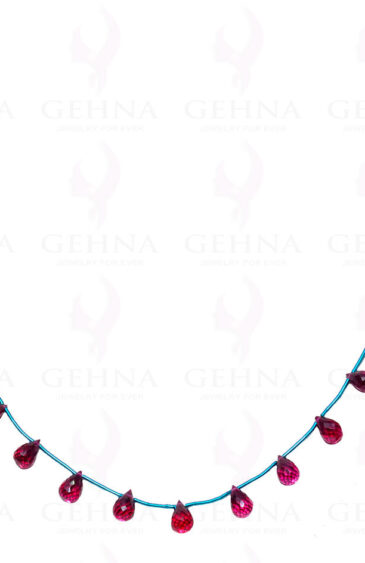 Ruby Gemstone Faceted Drops Necklace NP-1305