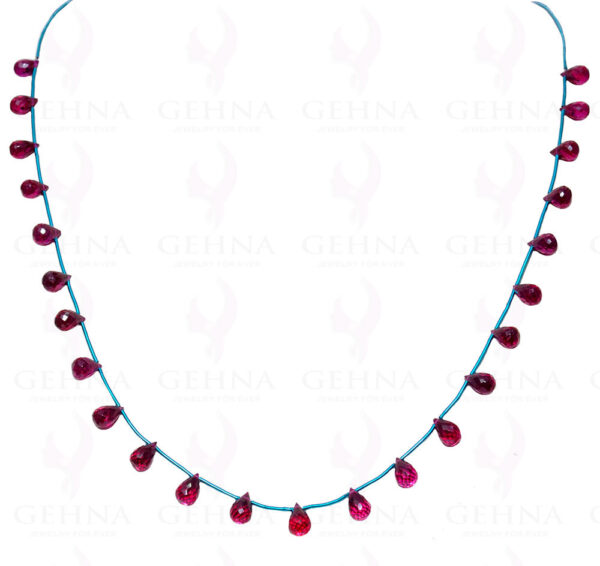 Ruby Gemstone Faceted Drops Necklace NP-1305