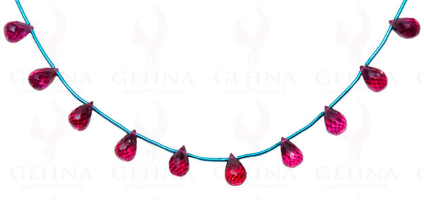 Ruby Gemstone Faceted Drops Necklace NP-1305