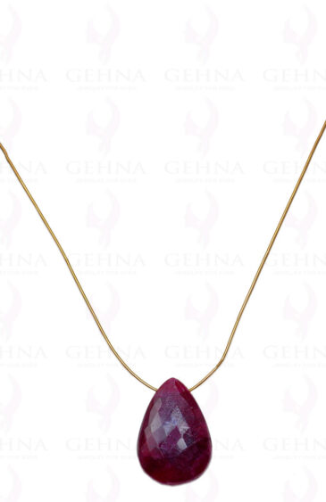Ruby Gemstone Almond Shaped Necklace NP-1306