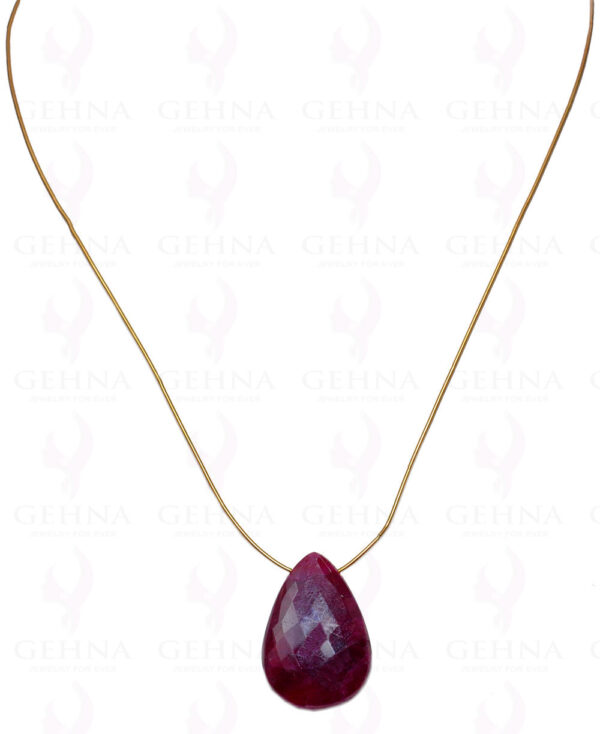 Ruby Gemstone Almond Shaped Necklace NP-1306