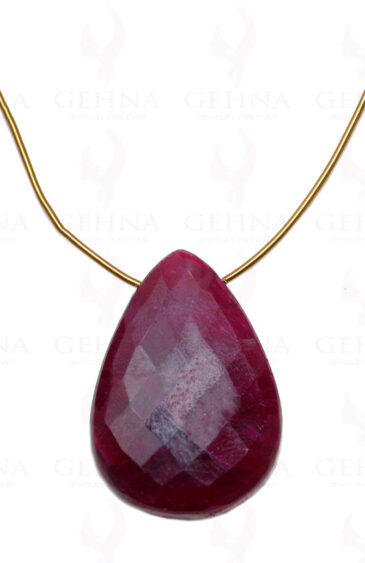 Ruby Gemstone Almond Shaped Necklace NP-1306