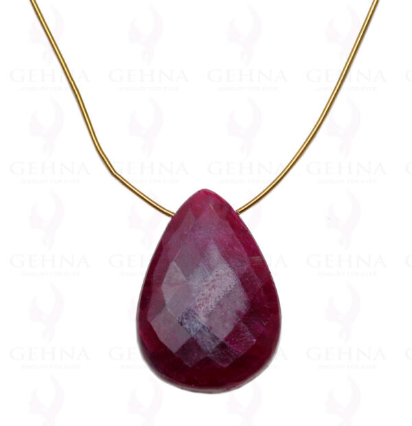 Ruby Gemstone Almond Shaped Necklace NP-1306